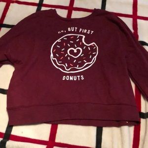 Maroon graphic donut tee